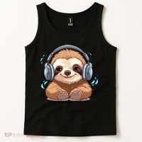 Cute Little Sloth Lover Lazy Sloth Lovers For Tank Top thumb 2