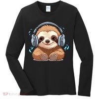 Cute Little Sloth Lover Lazy Sloth Lovers For Women's Long Sleeve Shirt thumb 0