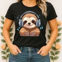 Cute Little Sloth Lover Lazy Sloth Lovers For Women's T-Shirt thumb 2