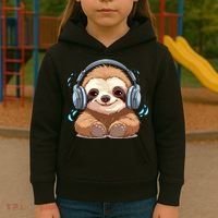 Cute Little Sloth Lover Lazy Sloth Lovers For Kids Hoodie thumb 3