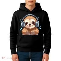 Cute Little Sloth Lover Lazy Sloth Lovers For Kids Hoodie thumb 4