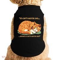 Cat Lover Sleeping Cat A Cats Gotta Do Funny Cat Saying Doggie Tank thumb 0