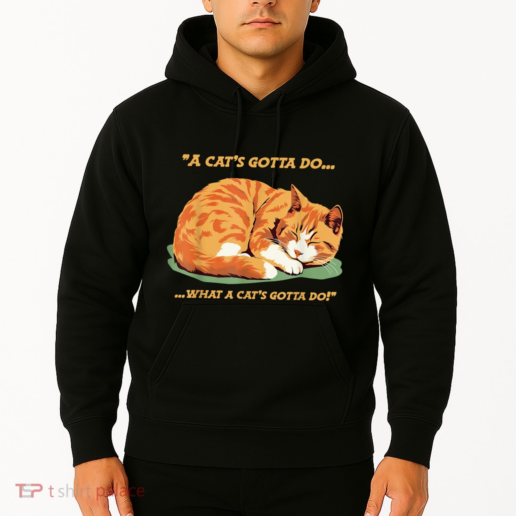 Cat Lover Sleeping Cat A Cats Gotta Do Funny Cat Saying Hoodie