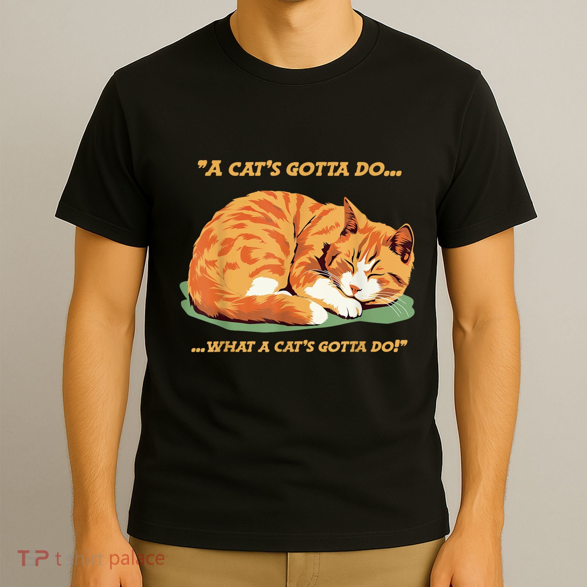 Cat Lover Sleeping Cat A Cats Gotta Do Funny Cat Saying T-Shirt