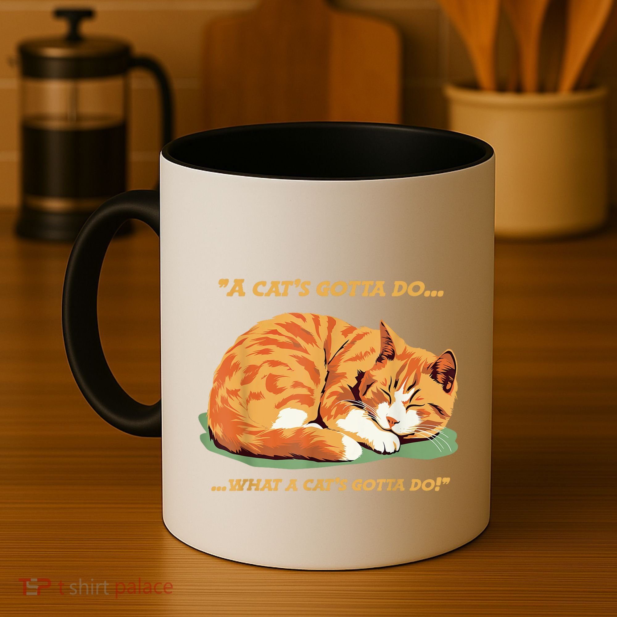 Cat Lover Sleeping Cat A Cats Gotta Do Funny Cat Saying Coffee Mug
