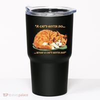Cat Lover Sleeping Cat A Cats Gotta Do Funny Cat Saying Tumbler thumb 0