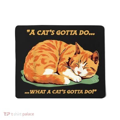 Cat Lover Sleeping Cat A Cats Gotta Do Funny Cat Saying Mousepad