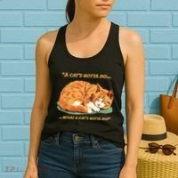 Cat Lover Sleeping Cat A Cats Gotta Do Funny Cat Saying Women's Tank Top thumb 2