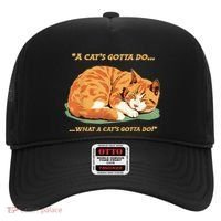 Cat Lover Sleeping Cat A Cats Gotta Do Funny Cat Saying Hat thumb 0