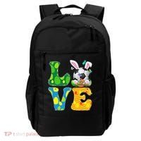 Cute Love Soccer Ball With Bunny Ears Easter Day Backpack thumb 0