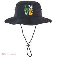 Cute Love Soccer Ball With Bunny Ears Easter Day Bucket Hat thumb 0