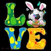 Cute Love Soccer Ball With Bunny Ears Easter Day Women's Hoodie thumb 2