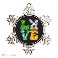 Cute Love Soccer Ball With Bunny Ears Easter Day Ornament thumb 0