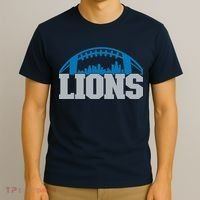 Cool Lions Sports Football With City T-Shirt thumb 3