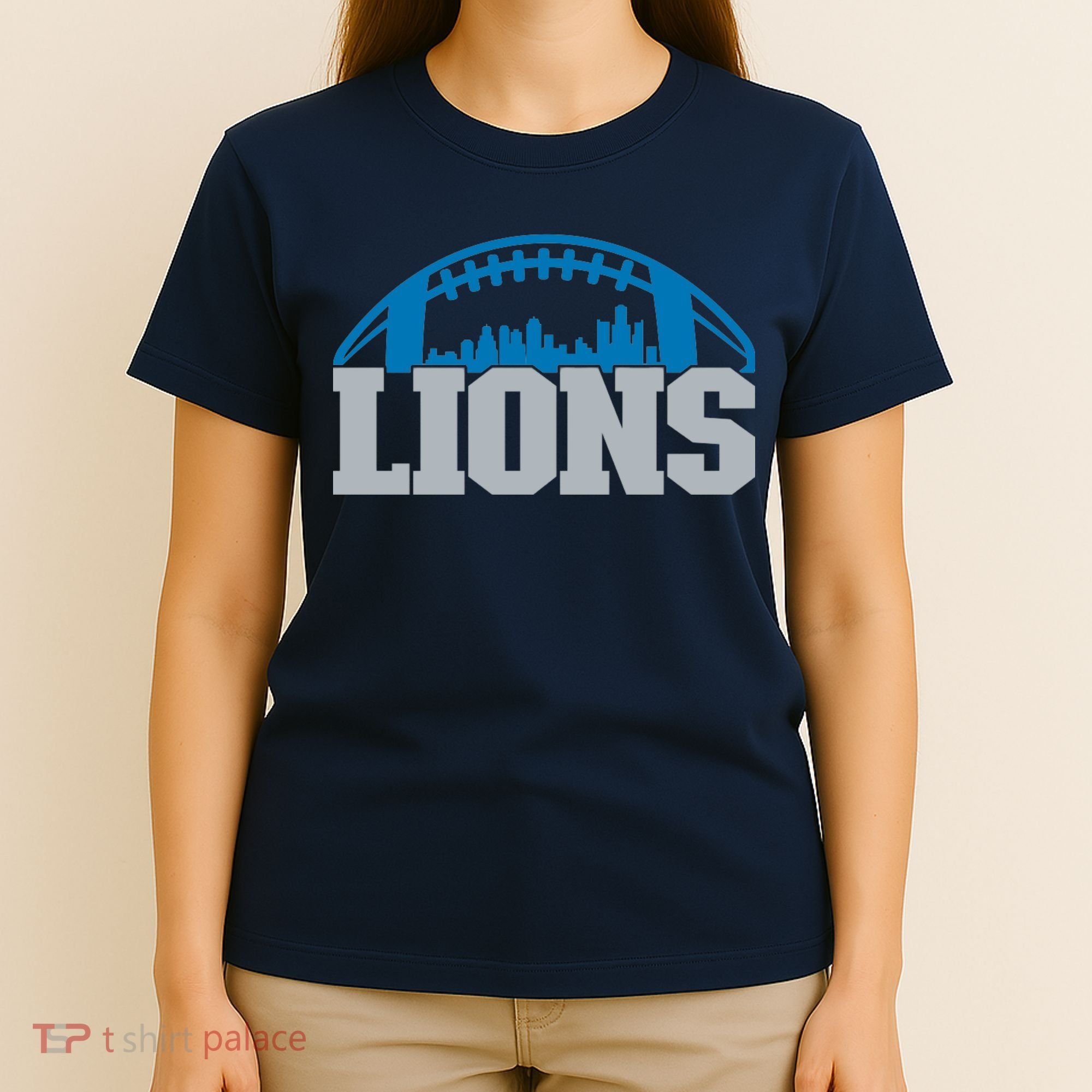 Cool Lions Sports Football With City T-Shirt