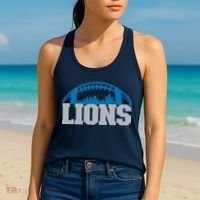 Cool Lions Sports Football With City Women's Tank Top thumb 2