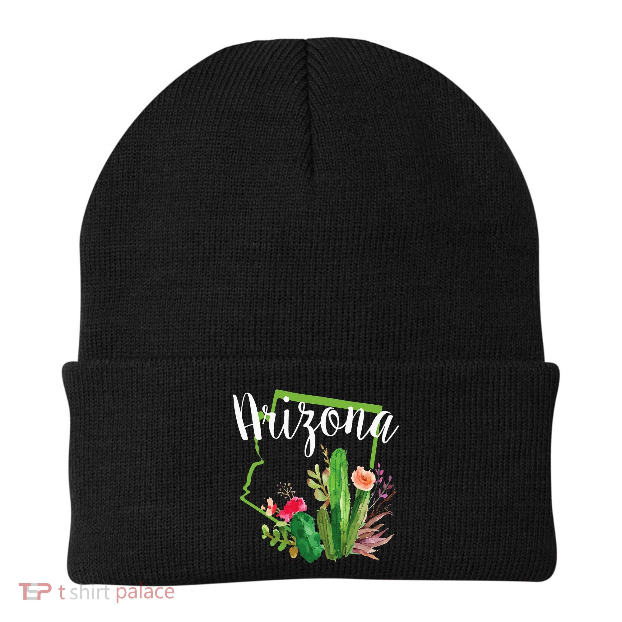 Cute Love State Of Arizona Blooming Cactus Flowers Beanie