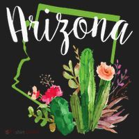 Cute Love State Of Arizona Blooming Cactus Flowers Beanie thumb 2