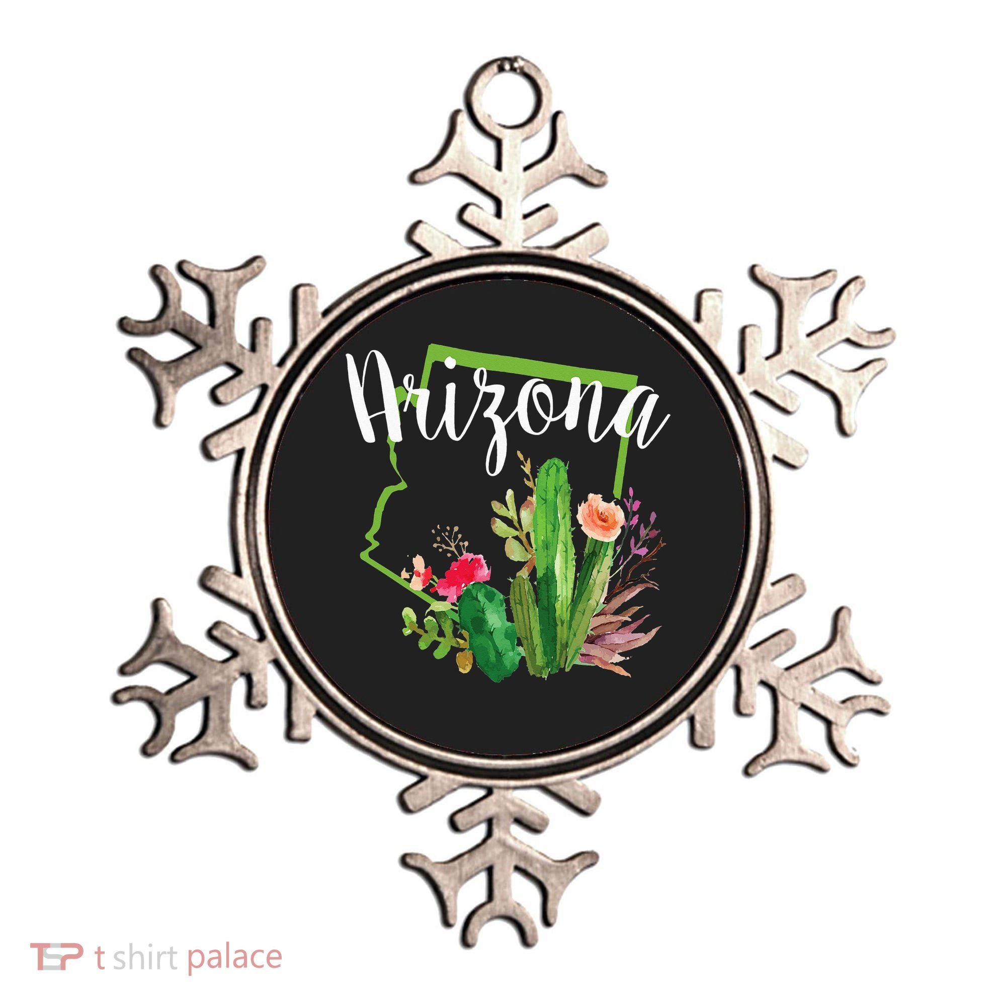 Cute Love State Of Arizona Blooming Cactus Flowers Ornament