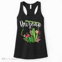 Cute Love State Of Arizona Blooming Cactus Flowers Women's Tank Top thumb 0