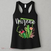 Cute Love State Of Arizona Blooming Cactus Flowers Women's Tank Top thumb 3