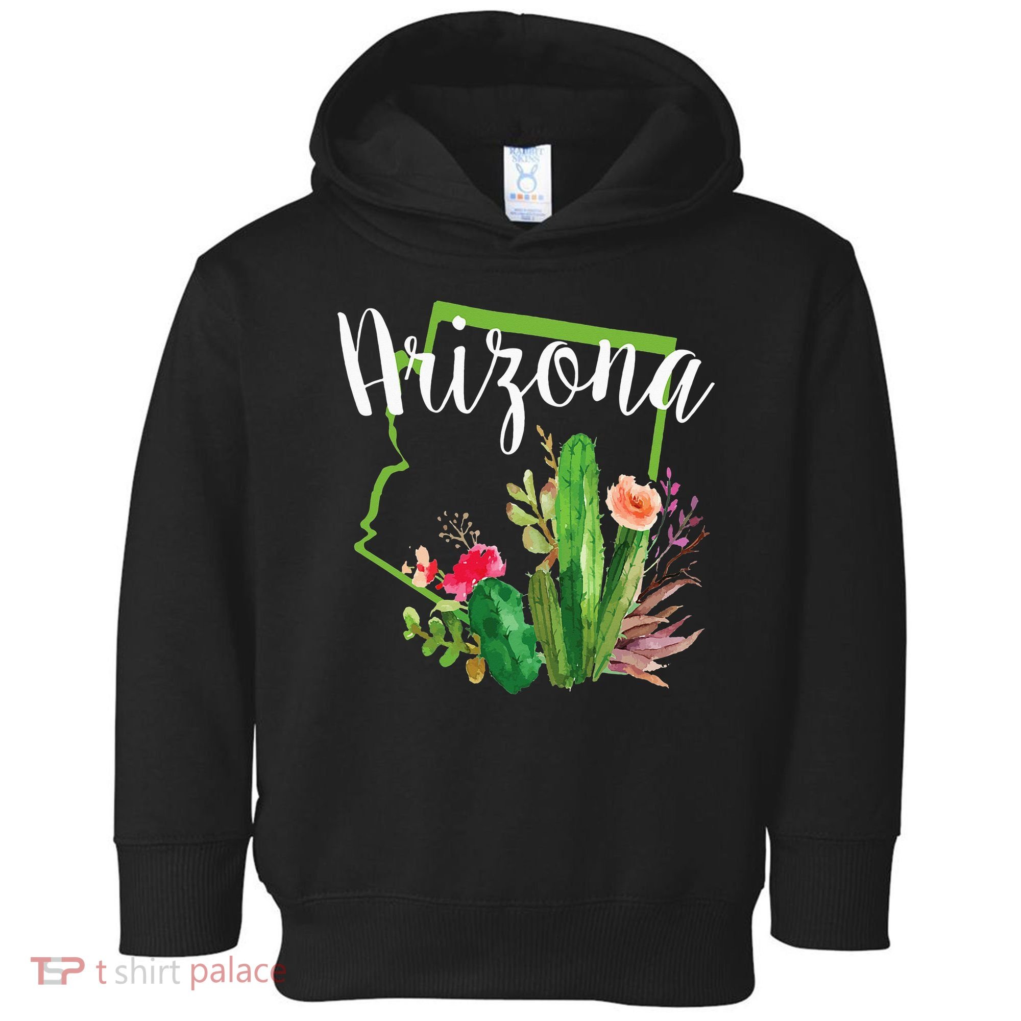 Cute Love State Of Arizona Blooming Cactus Flowers Toddler Hoodie