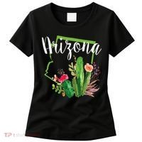 Cute Love State Of Arizona Blooming Cactus Flowers Women's T-Shirt thumb 0