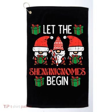Christmas Let Shenanignomes Begin Xmas Gnomes Golf Towel
