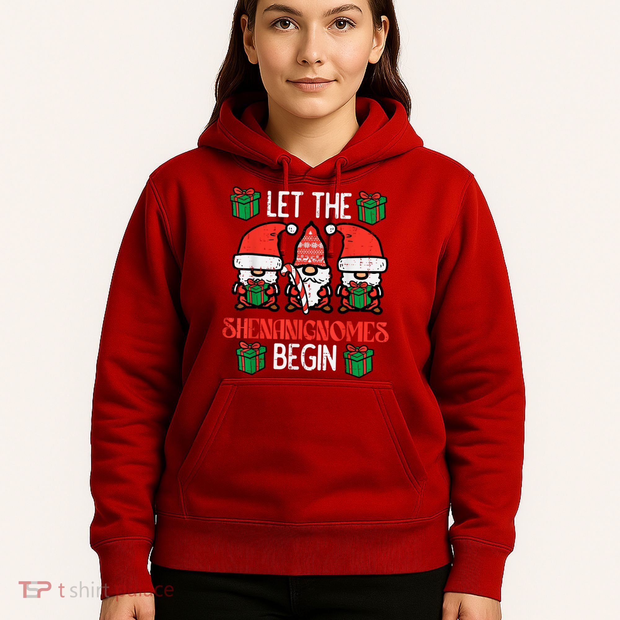 Christmas Let Shenanignomes Begin Xmas Gnomes Hoodie