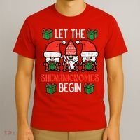 Christmas Let Shenanignomes Begin Xmas Gnomes T-Shirt thumb 3