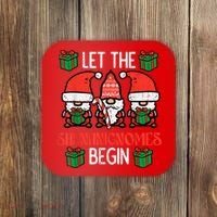 Christmas Let Shenanignomes Begin Xmas Gnomes Coaster thumb 0