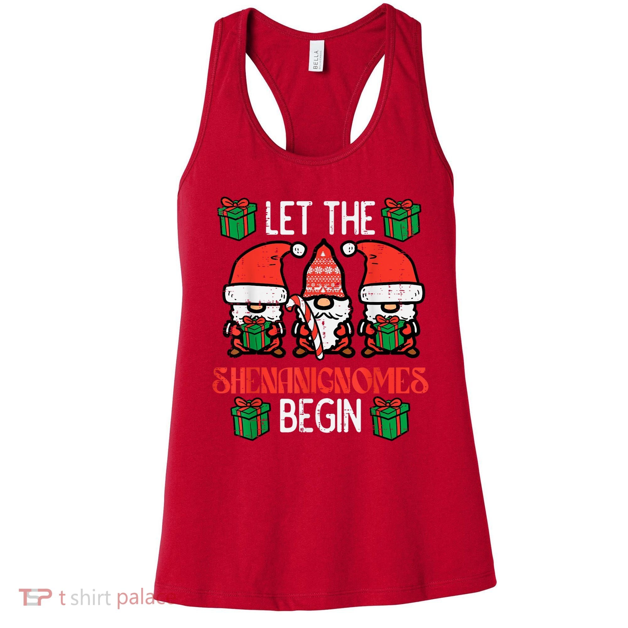 Christmas Let Shenanignomes Begin Xmas Gnomes Women's Tank Top