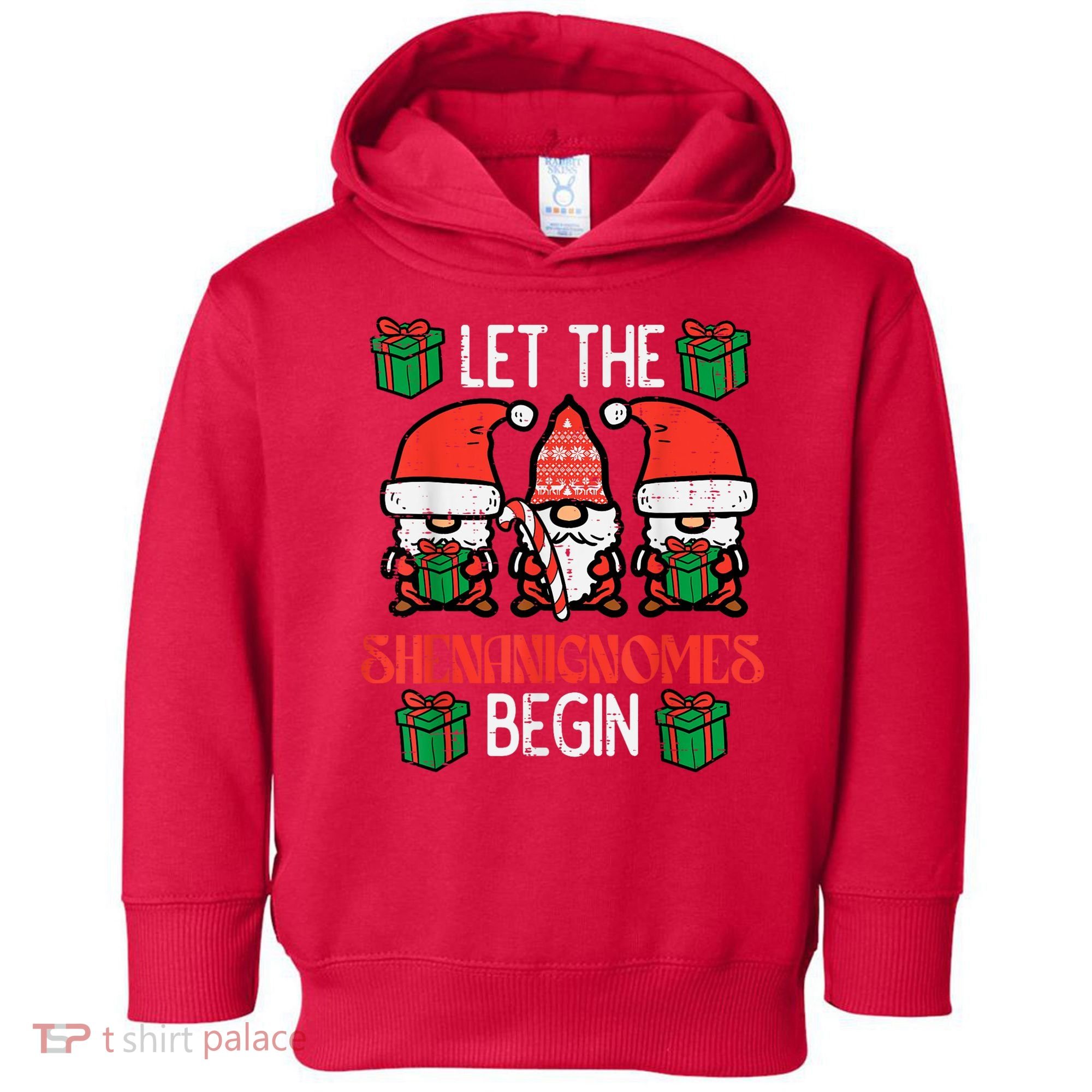 Christmas Let Shenanignomes Begin Xmas Gnomes Toddler Hoodie