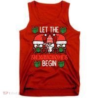 Christmas Let Shenanignomes Begin Xmas Gnomes Tank Top thumb 0