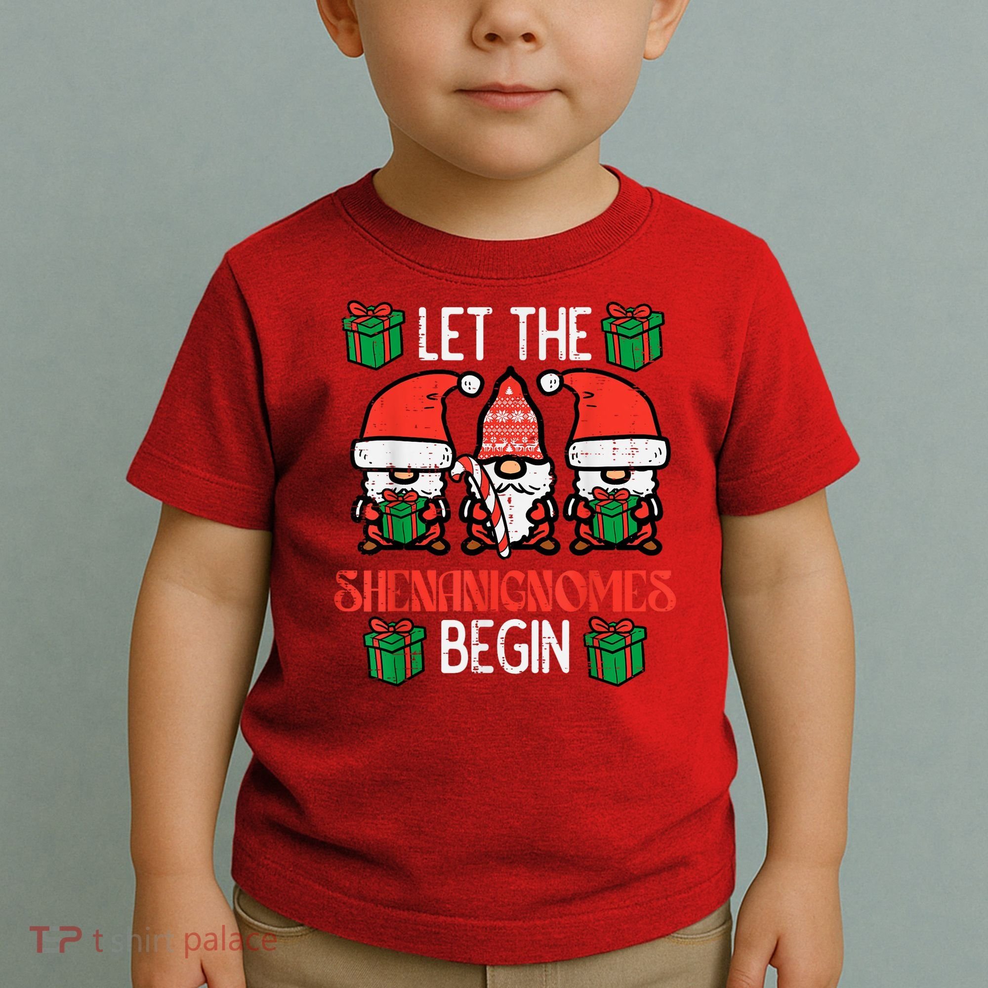 Christmas Let Shenanignomes Begin Xmas Gnomes Toddler T-Shirt