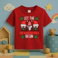 Christmas Let Shenanignomes Begin Xmas Gnomes Toddler T-Shirt thumb 3