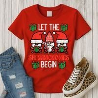 Christmas Let Shenanignomes Begin Xmas Gnomes Women's T-Shirt thumb 3