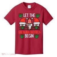 Christmas Let Shenanignomes Begin Xmas Gnomes Kids T-Shirt thumb 0