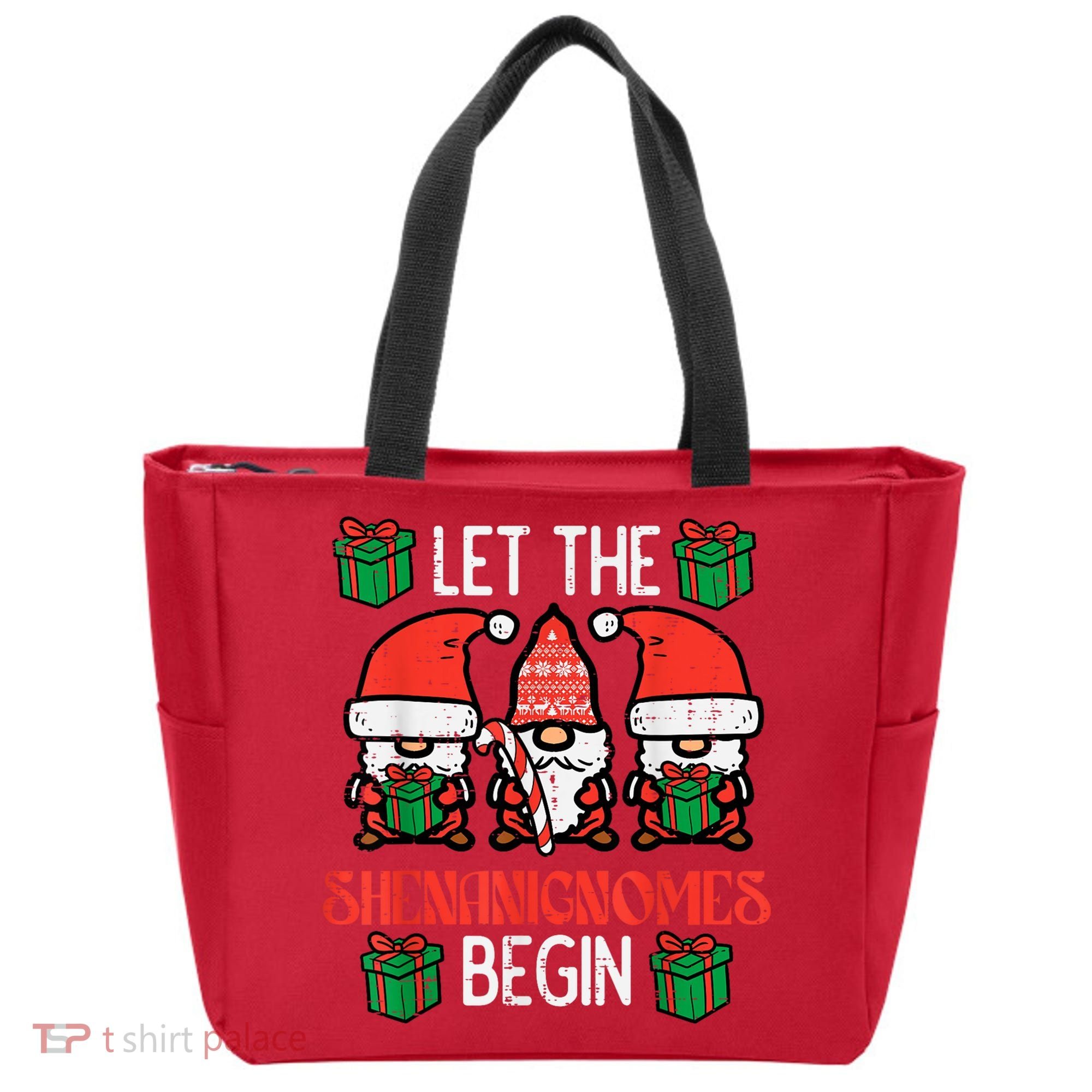 Christmas Let Shenanignomes Begin Xmas Gnomes Tote Bag