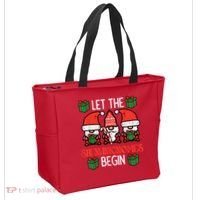 Christmas Let Shenanignomes Begin Xmas Gnomes Tote Bag thumb 2