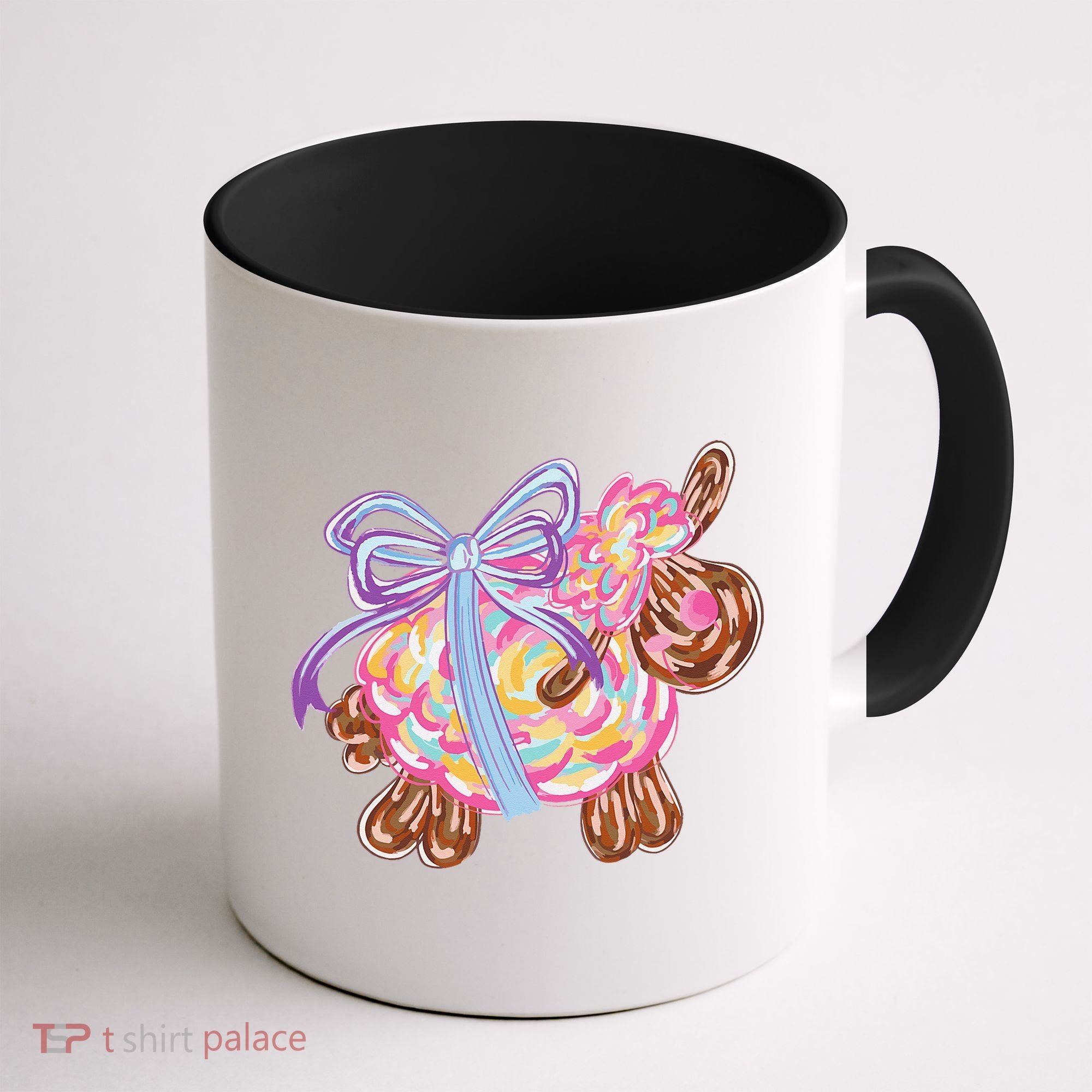 Coquette Lamb Sheep Happy Easter Coffee Mug