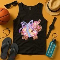 Coquette Lamb Sheep Happy Easter Tank Top thumb 4
