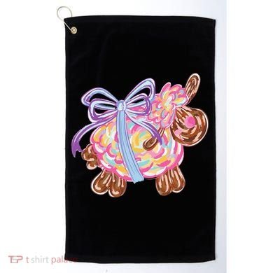 Coquette Lamb Sheep Happy Easter Golf Towel