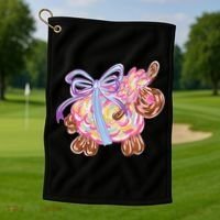 Coquette Lamb Sheep Happy Easter Golf Towel thumb 1