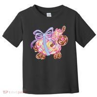 Coquette Lamb Sheep Happy Easter Toddler T-Shirt thumb 0