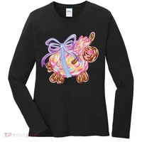 Coquette Lamb Sheep Happy Easter Women's Long Sleeve Shirt thumb 0
