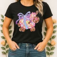 Coquette Lamb Sheep Happy Easter Women's T-Shirt thumb 2