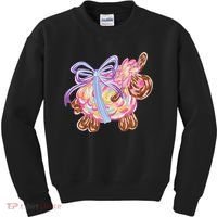 Coquette Lamb Sheep Happy Easter Kids Sweatshirt thumb 0