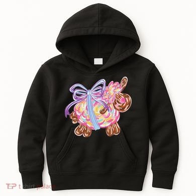 Coquette Lamb Sheep Happy Easter Kids Hoodie