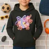 Coquette Lamb Sheep Happy Easter Kids Hoodie thumb 2